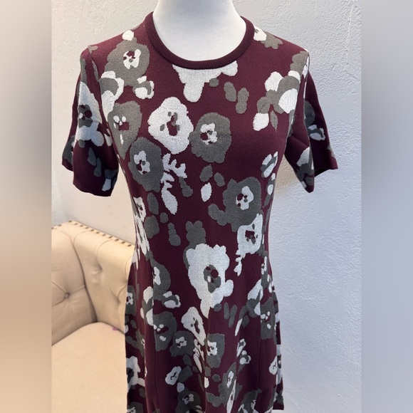 Kenzo Floral Jacquard Fit & Flare Mini Dress L - Picture 3 of 13